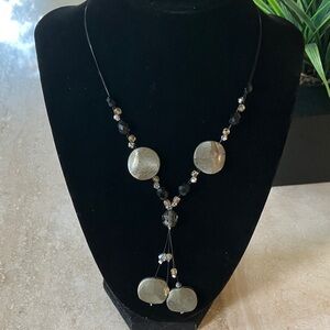 🖤Chic Black and Olive Green Beaded Necklace🖤